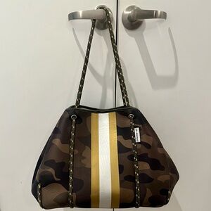 Ahdorned Neoprene Army Camo Tote